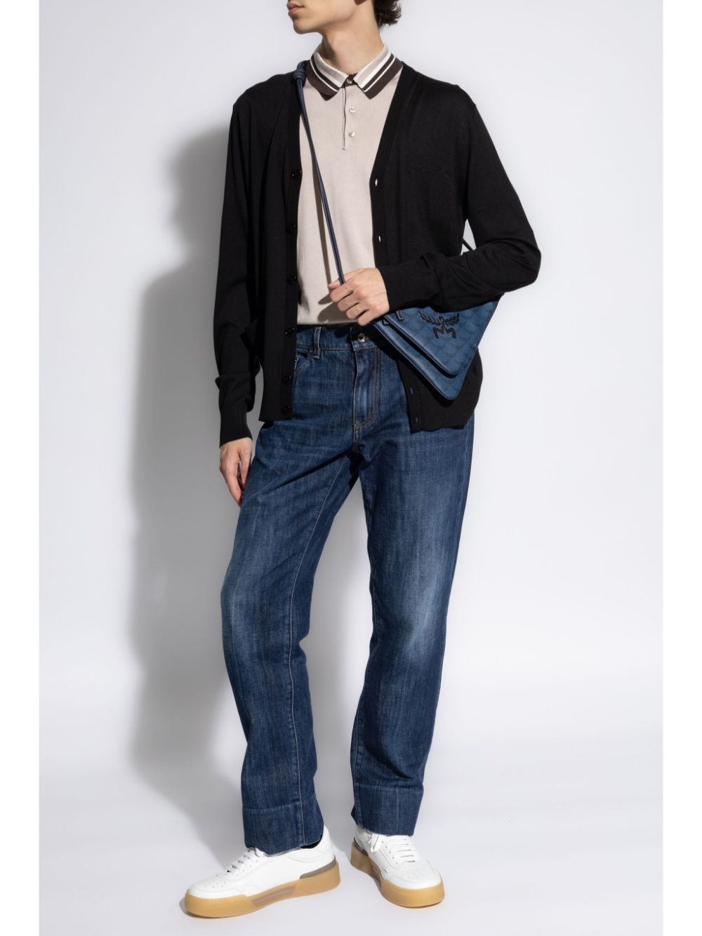 logo-embroidered cardigan - 2