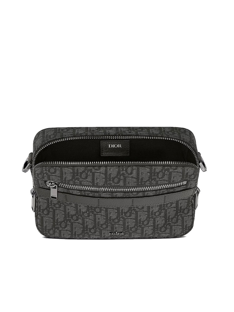 Safari Messenger Bag in Black Dior Oblique Jacquard - 2