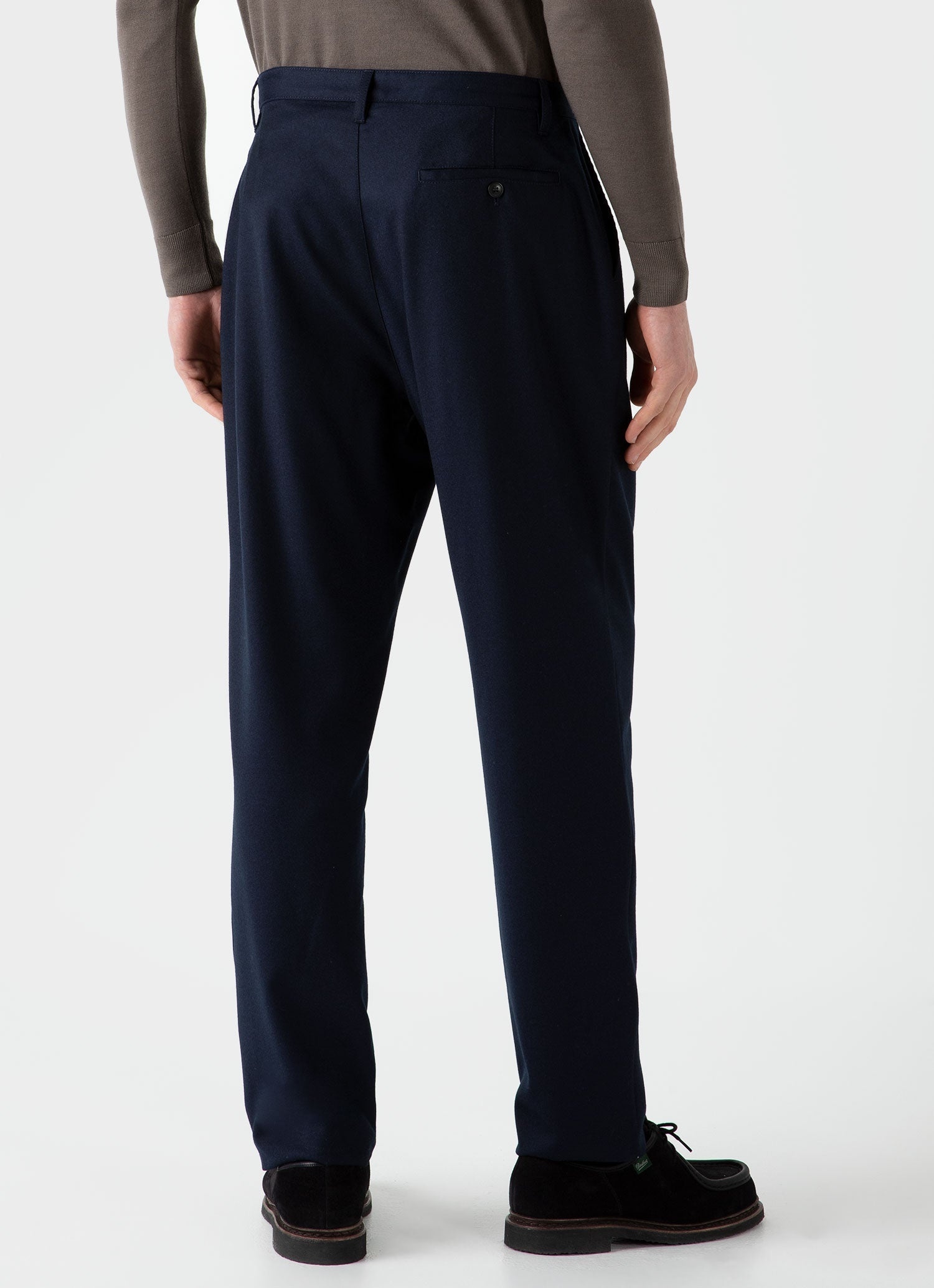 Pleated Wool Flannel Trouser - 4