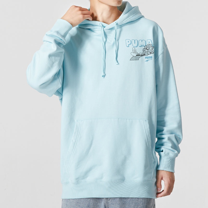 PUMA Downtown Logo Hoodie 'Blue' 537753-30 - 3