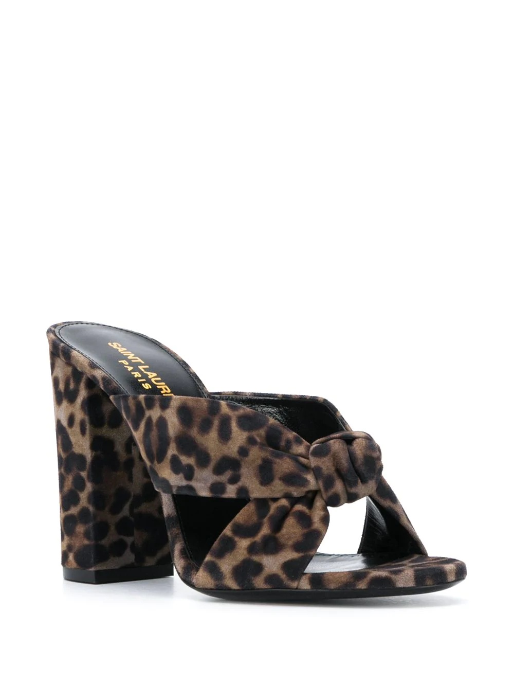 Bianca 100mm leopard-print mules - 2