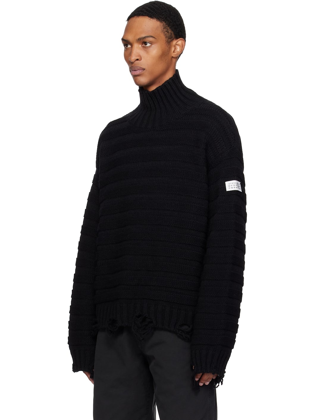 Black Wool Turtleneck - 4