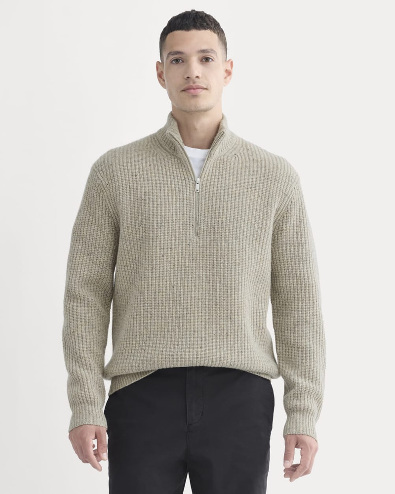 EVERLANE THE FELTED MERINO HALF-ZIP SWEATER outlook