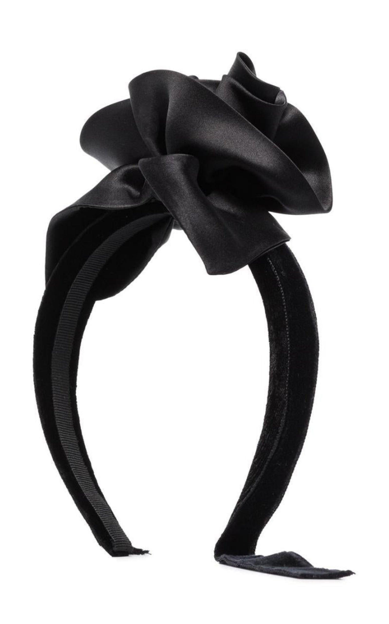 Rose Appliqué Tie Headband - 3