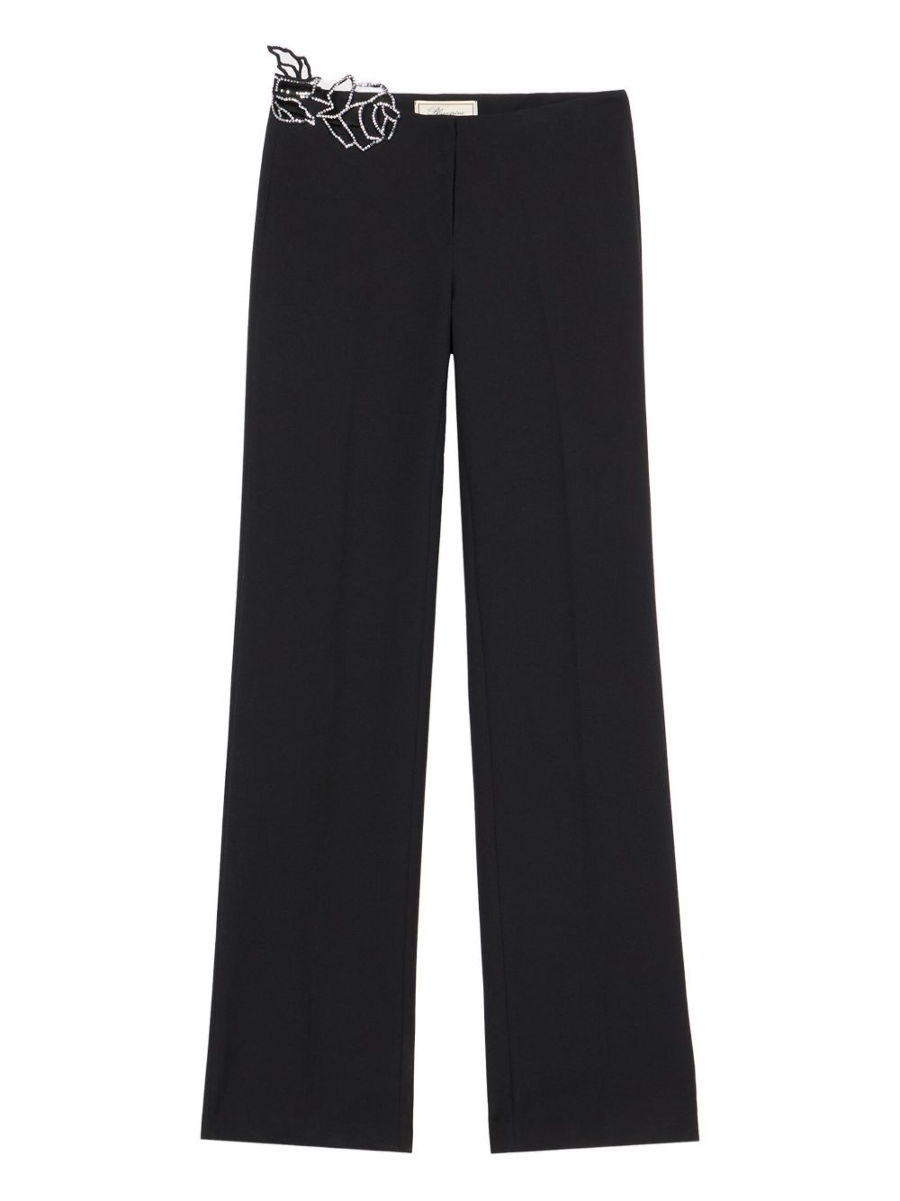 lace-embellished trousers - 1