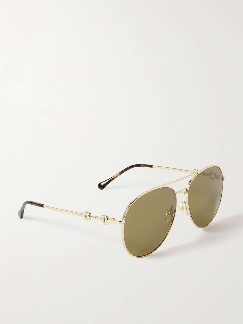 Aviator-style gold-tone sunglasses Gold 3