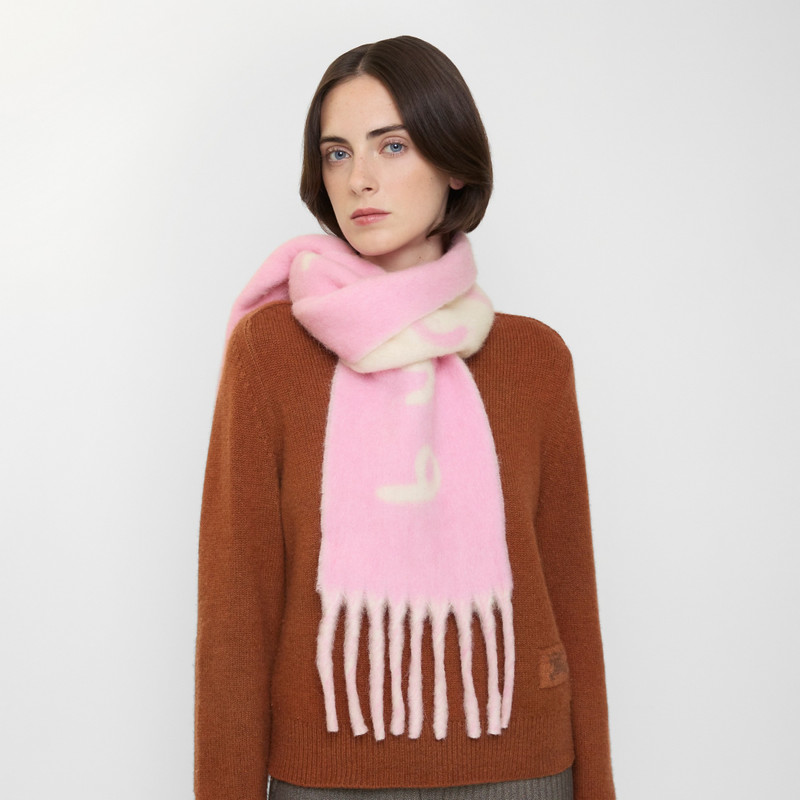 Burberry Reversible Logo Alpaca Wool Blend Scarf outlook