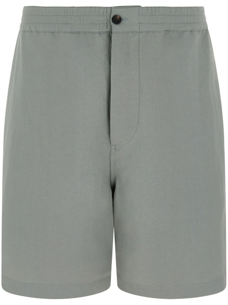 logo-embroidered straight-leg shorts 1