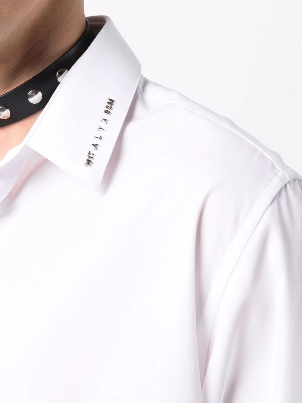 logo-collar cotton shirt - 5