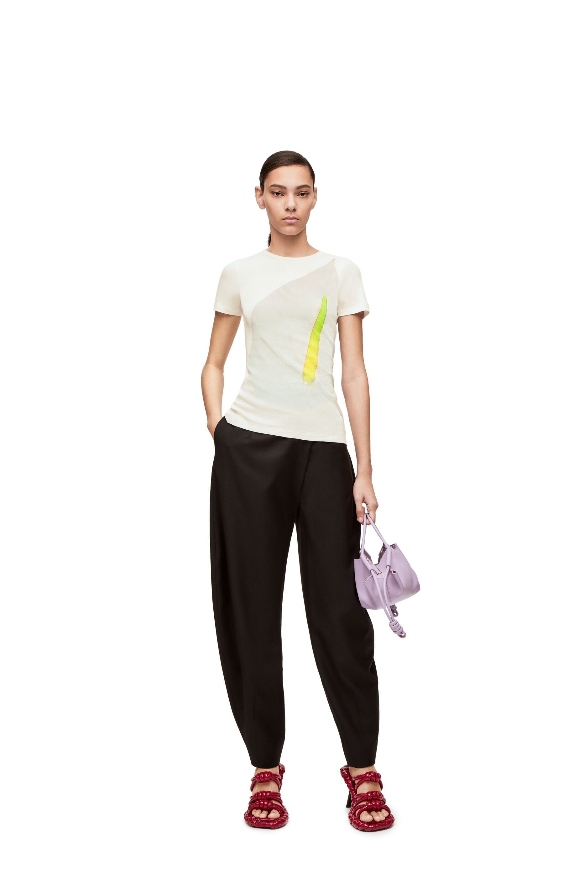 Anthurium top in  ribbed cotton jersey - 2