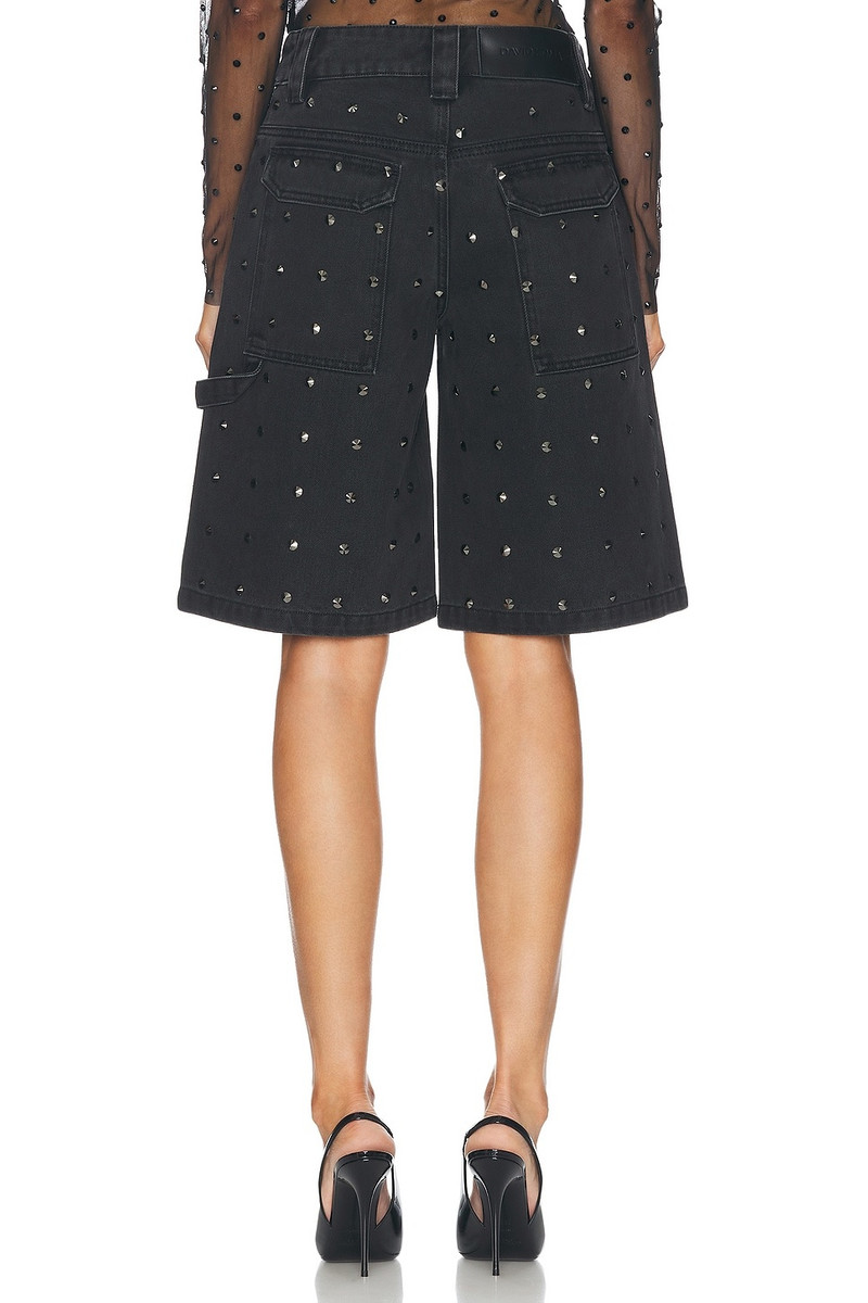 Allover Rhinestone Crystal Denim Short 4