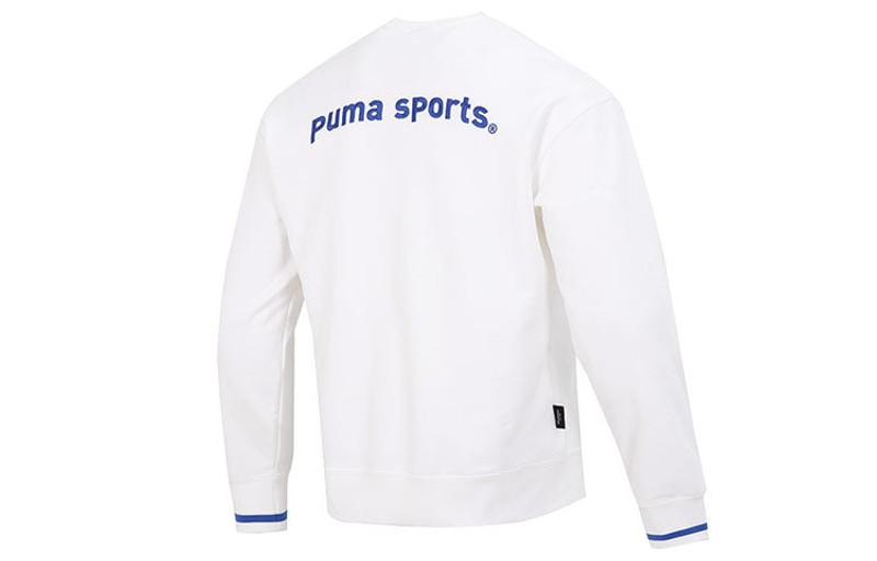 PUMA PUMA Team Crew Tr Logo Long Sleeve Sweater 'White' 620614-02 outlook