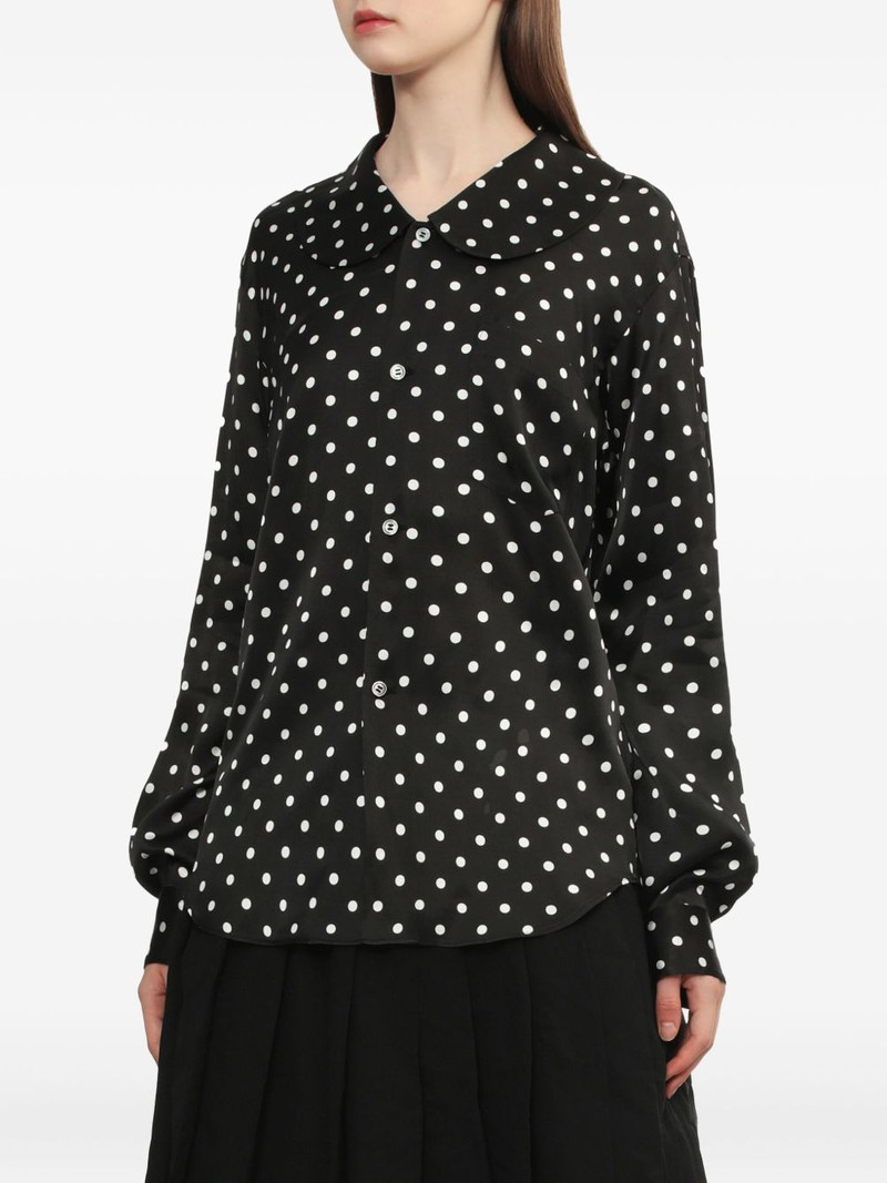 BLACK COMME des GARÇONS polka dot collared shirt outlook
