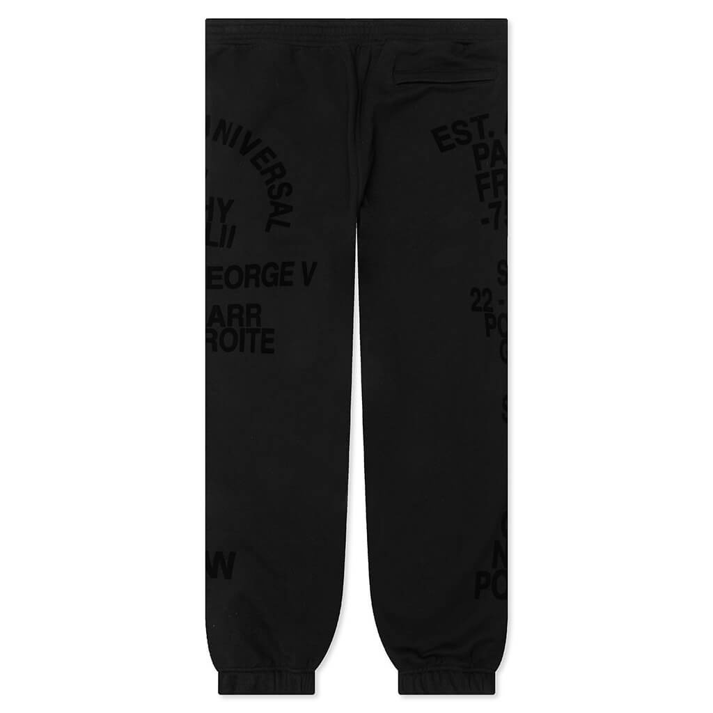 CASUAL SWEATPANT WITH ELASTICATED BOTTOM - BLACK - 2
