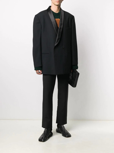 Raf Simons boxy double-breasted blazer outlook