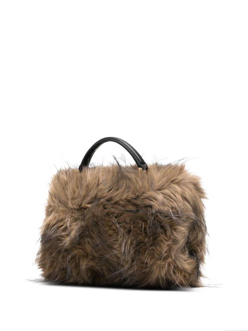 sacai faux fur tote bag outlook
