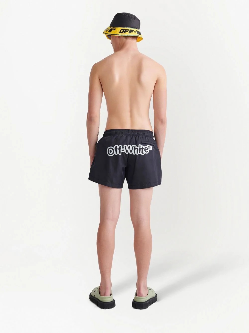 FF BLUR SWIMSHORTS BLACK WHITE - 4