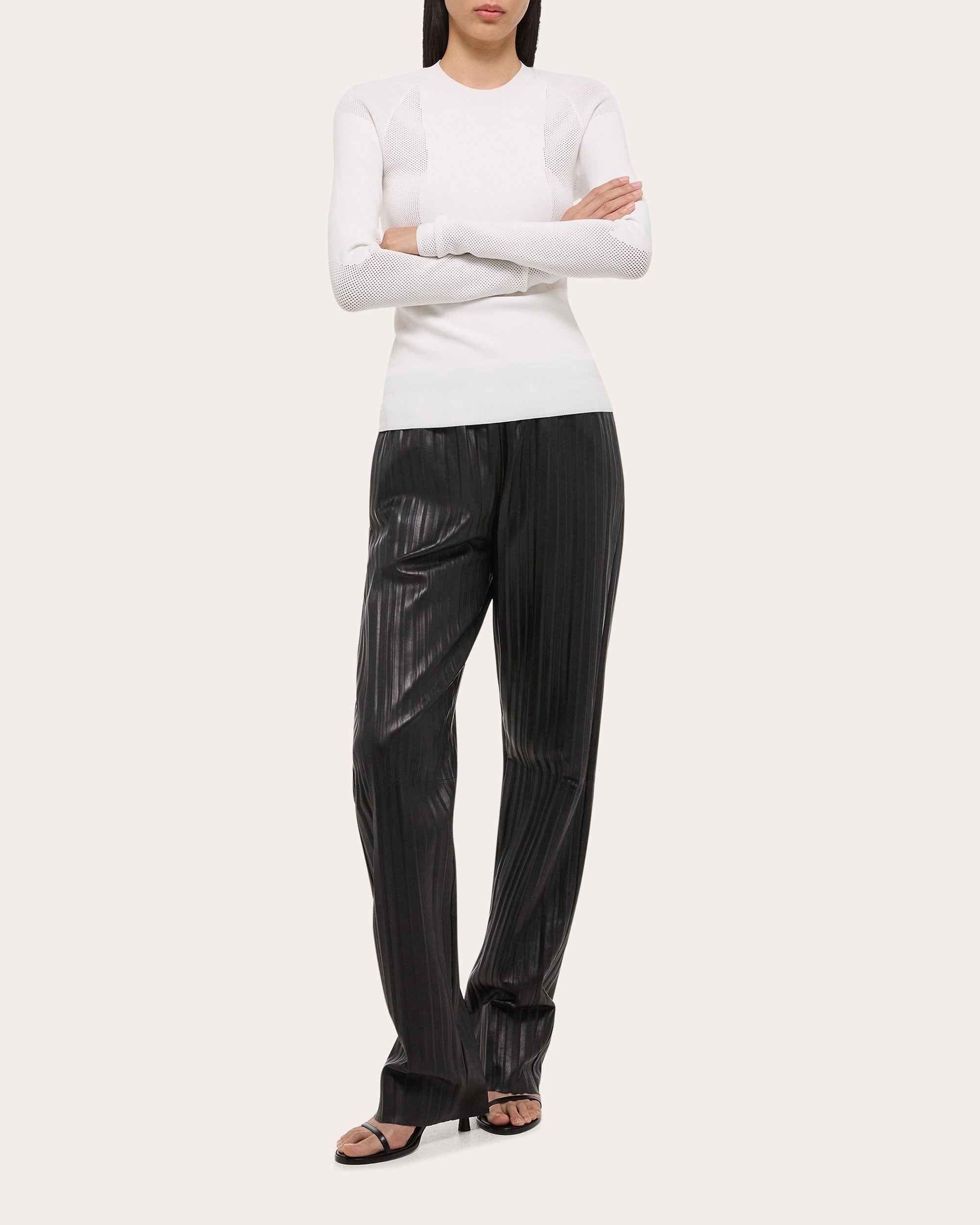 Mesh-Panel Long-Sleeve Sport Top - 2