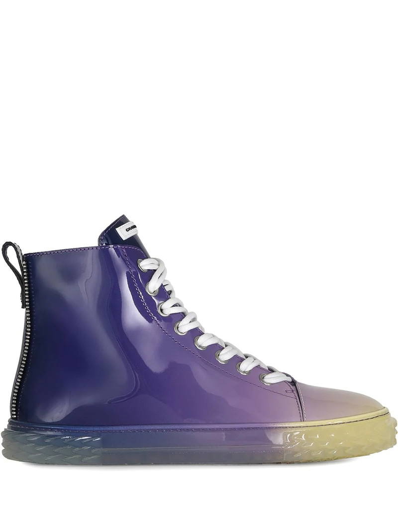 gradient high-shine sneakers 1