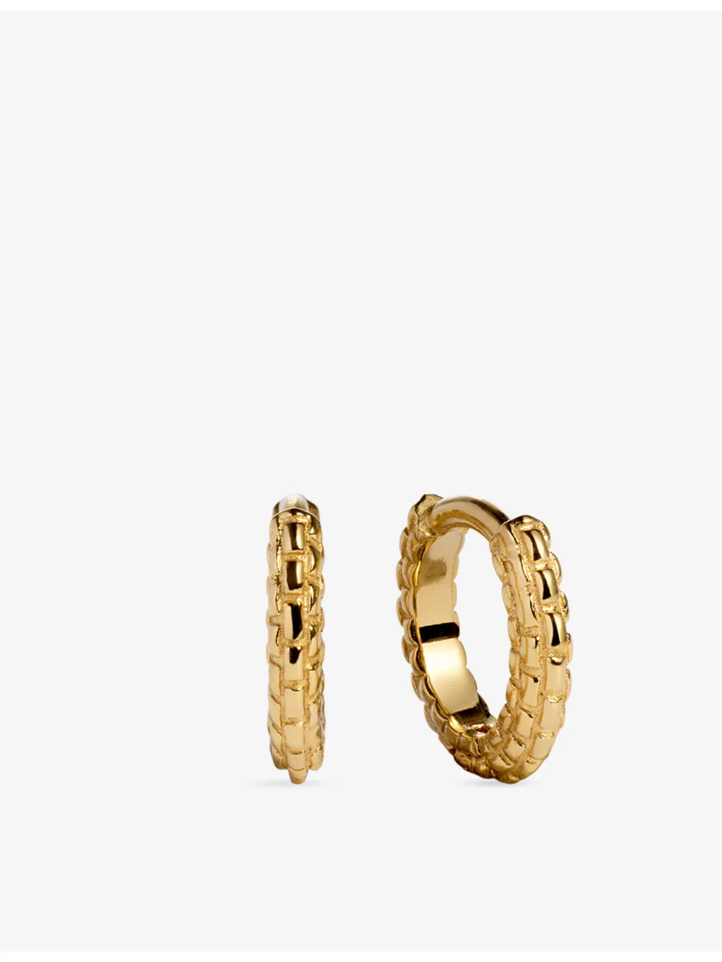 Heirloom Mini 18ct Yellow Gold Vermeil Huggie Earrings - 1