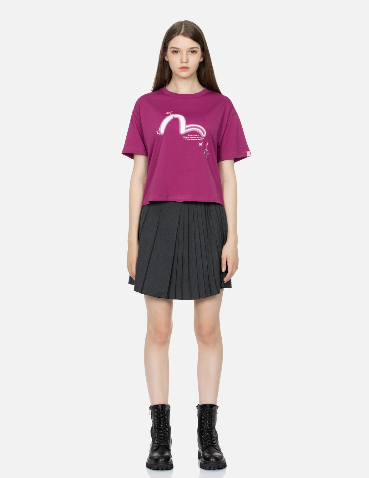 Asymmetric Fashion Fit Pleated Skirt - 5