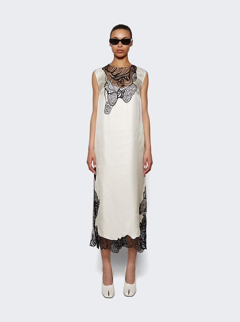 Loulou de Saison Uma Sleeveless Long Dress Ivory And Black outlook
