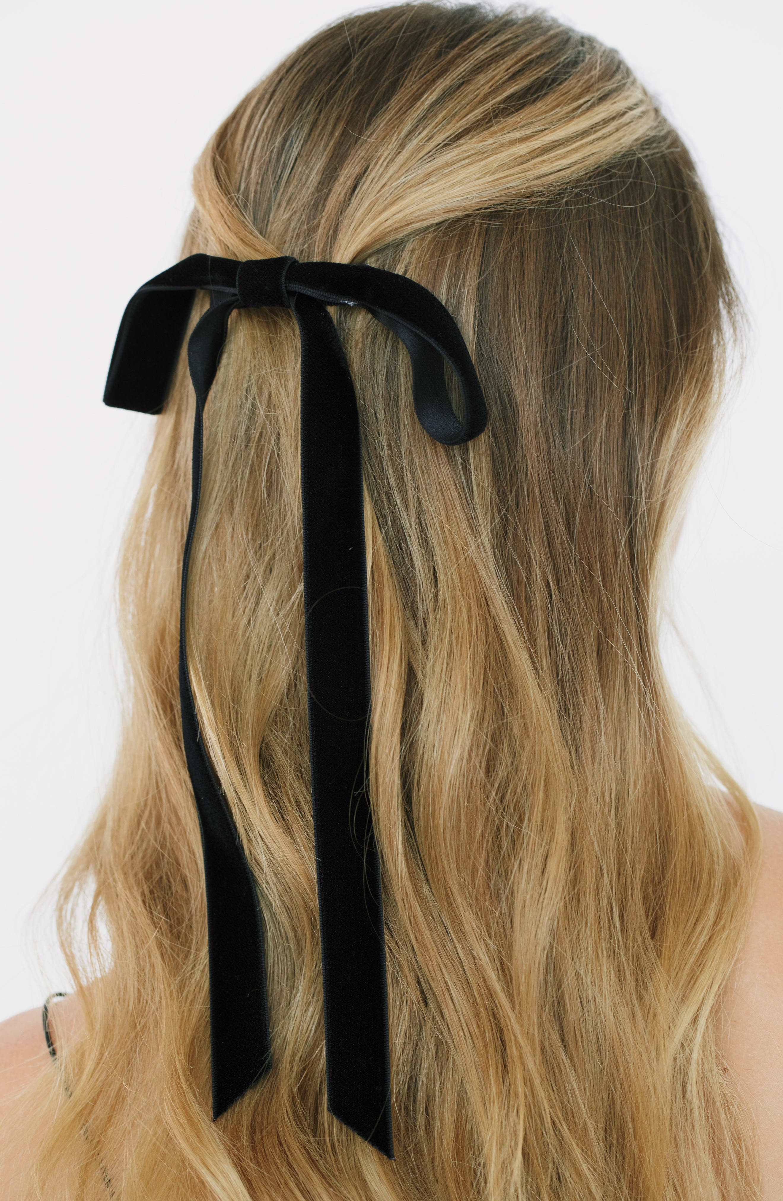Jennifer Behr Aida Velvet Bow Barrette in Black at Nordstrom - 2