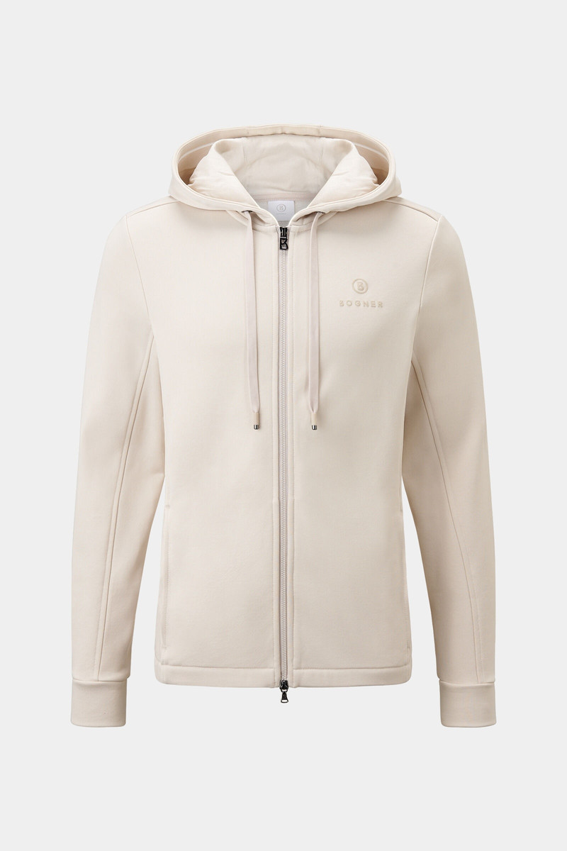 Berto jersey jacket in Sand 1