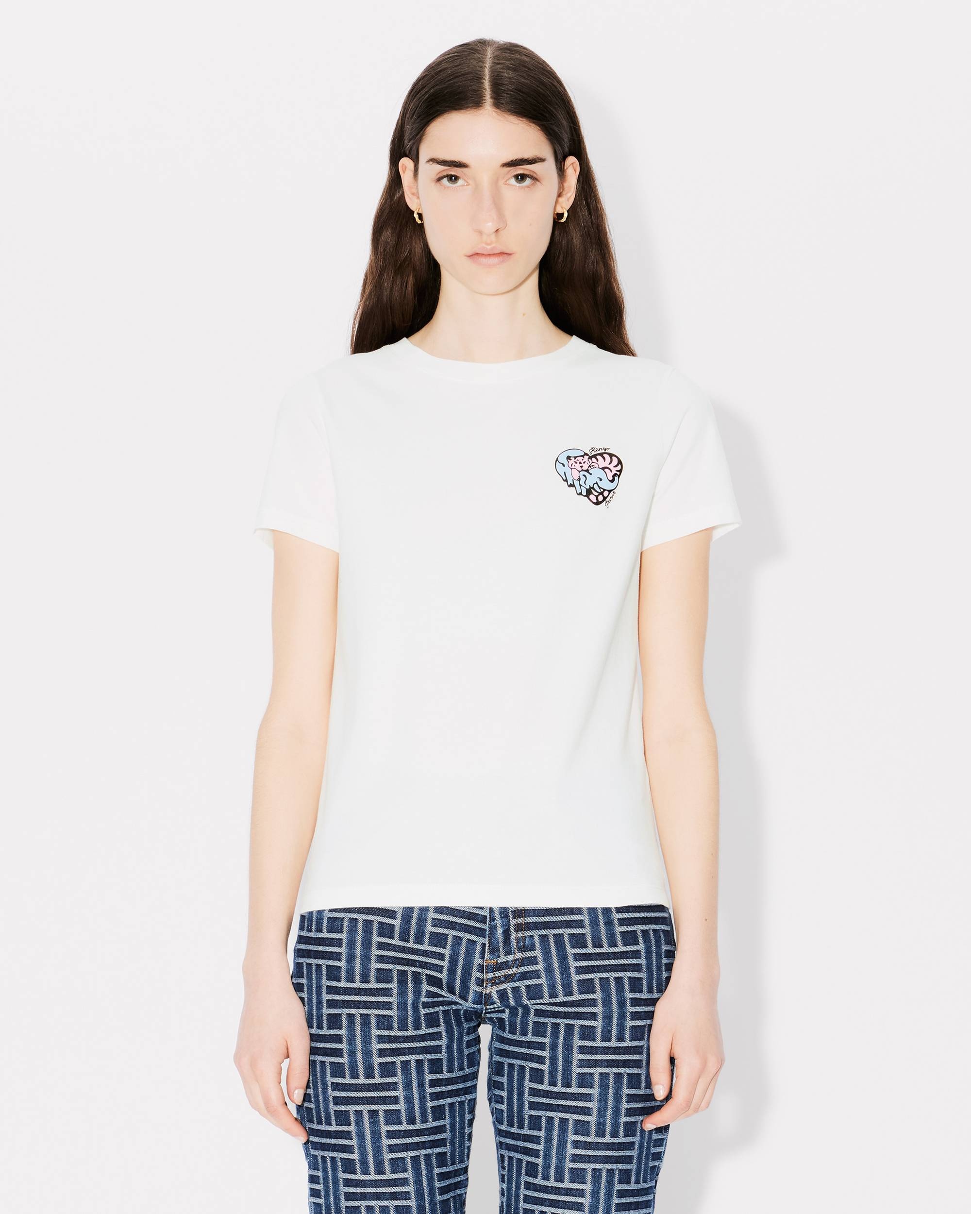 'KENZO Jungle Heart' embroidered classic T-shirt - 3