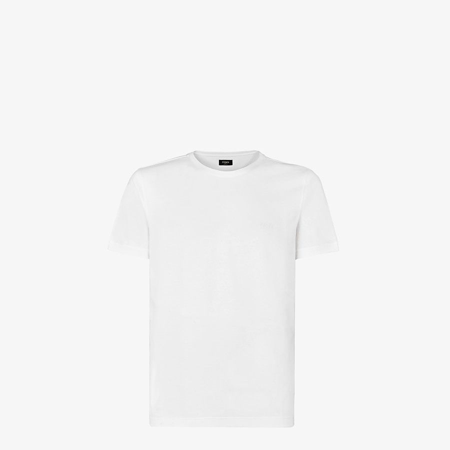 White jersey T-shirt - 1