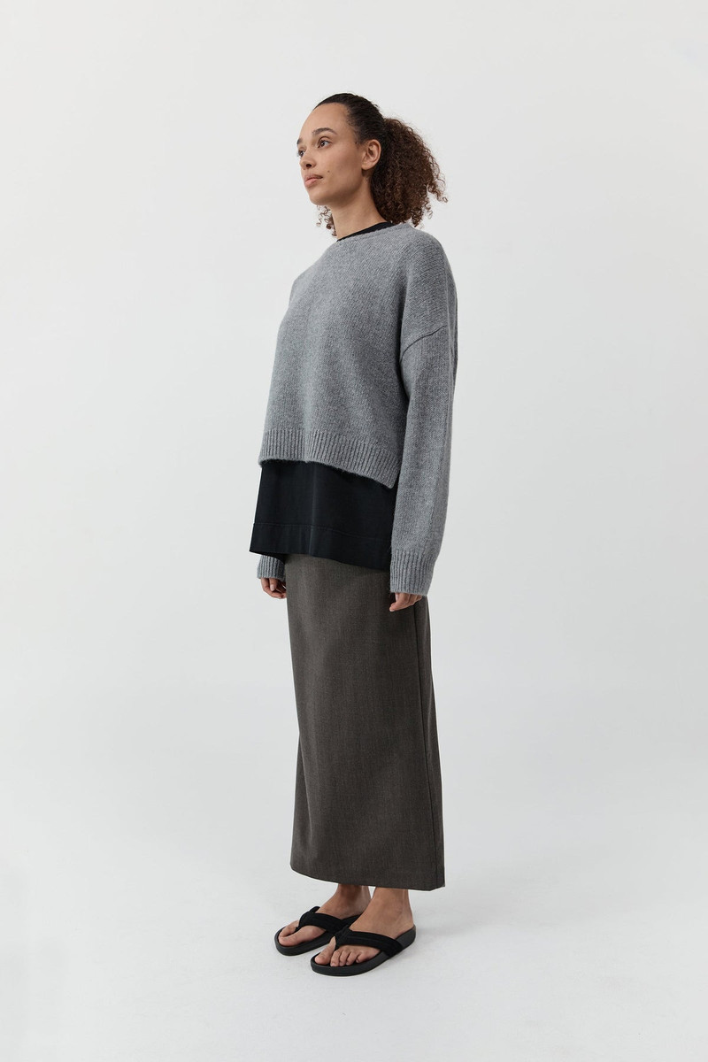 Cropped Sweater - Concrete 7