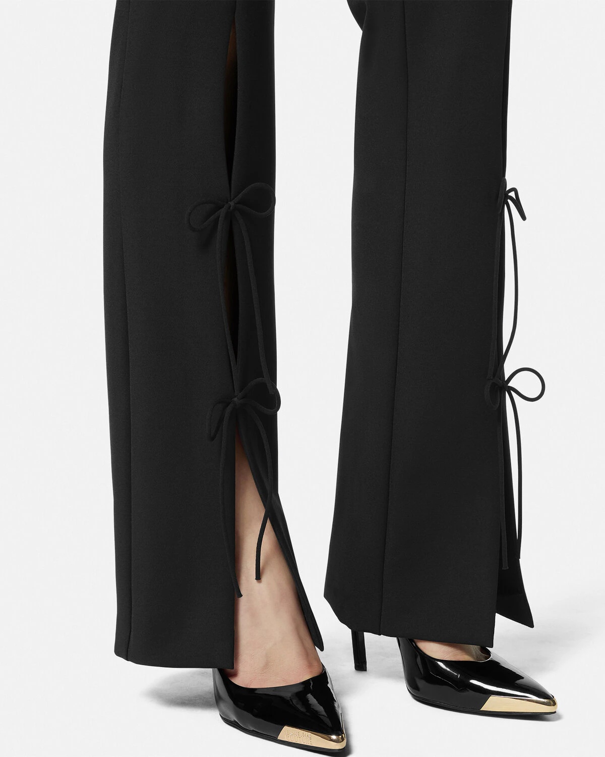 Lace-Up Flared Pants - 3