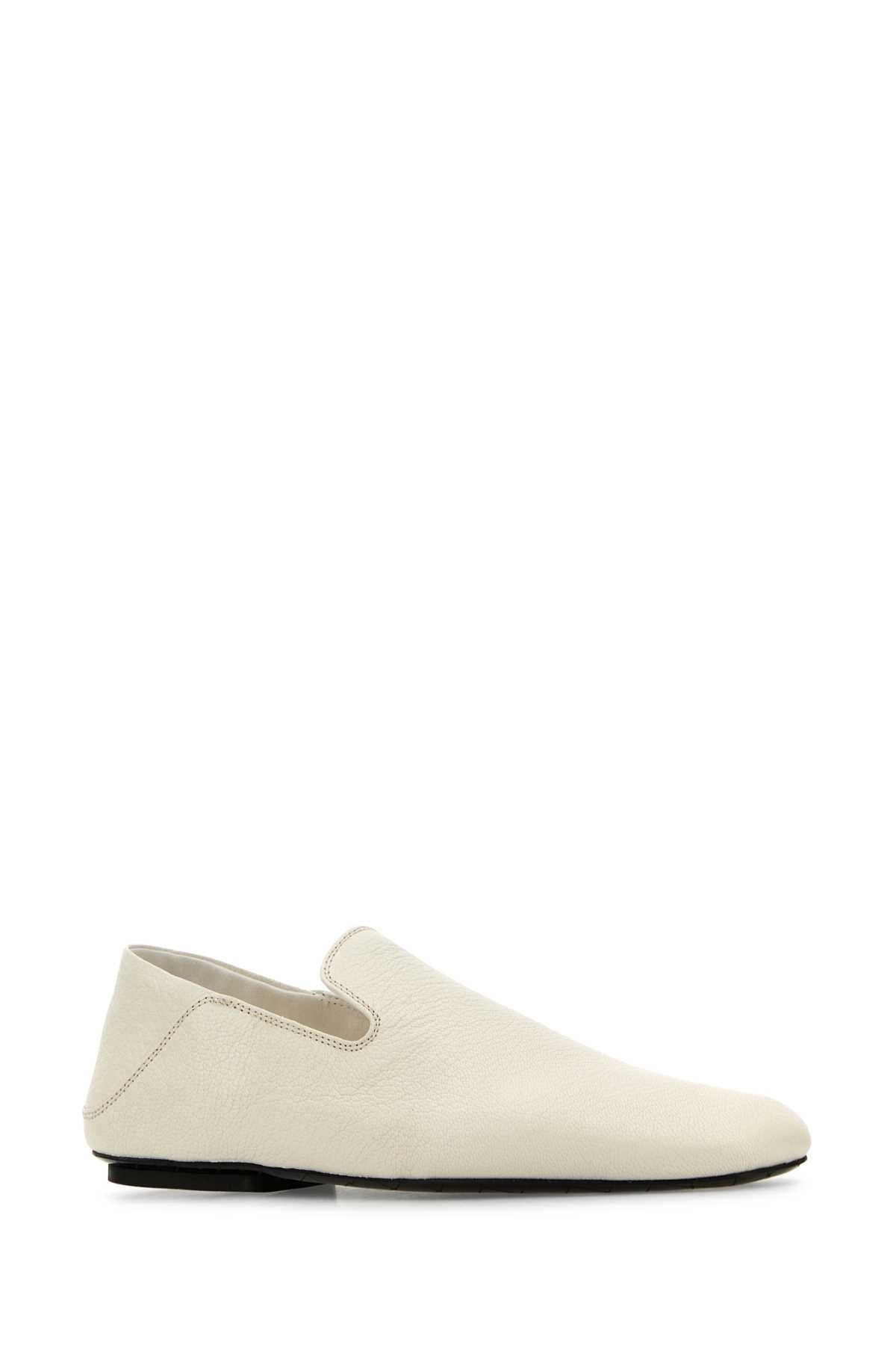 Bottega Veneta Women White Leather Adamo Slippers - 2