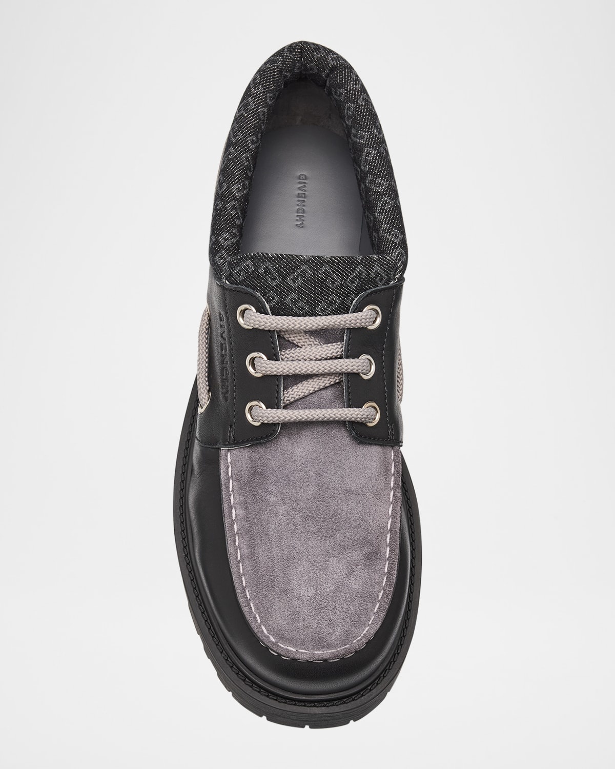 Men's Storm Leather, Suede, and Denim Boat Shoes - 5