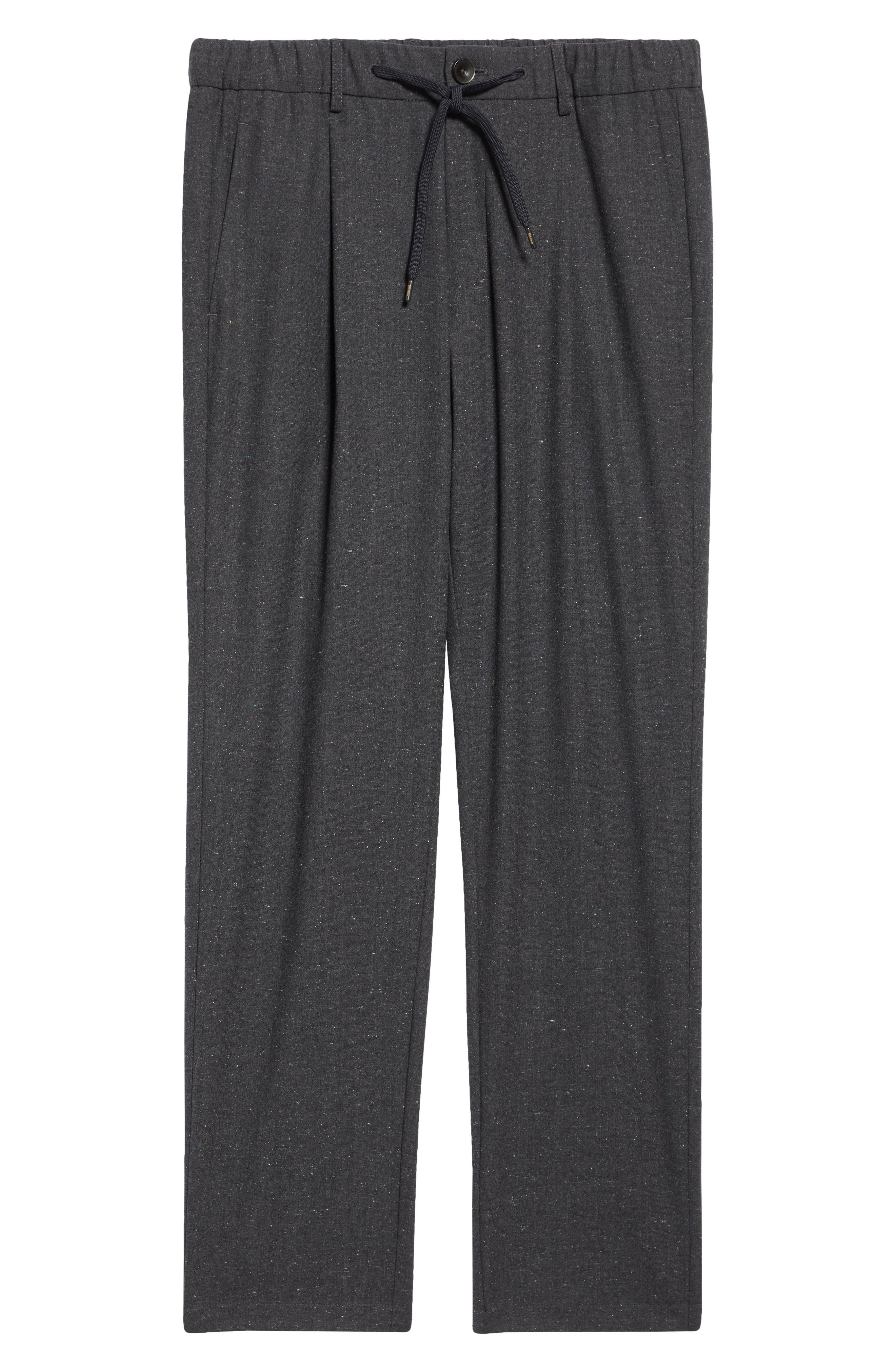 Herno Drawstring Waist Wool Blend Knickerbocker Trousers in Charcoal at Nordstrom - 6
