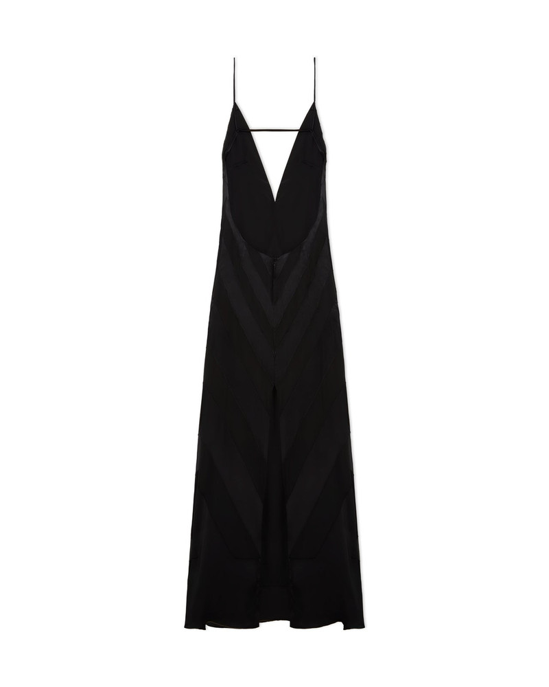 CASABLANCA Black Silk Devore Evening Gown outlook