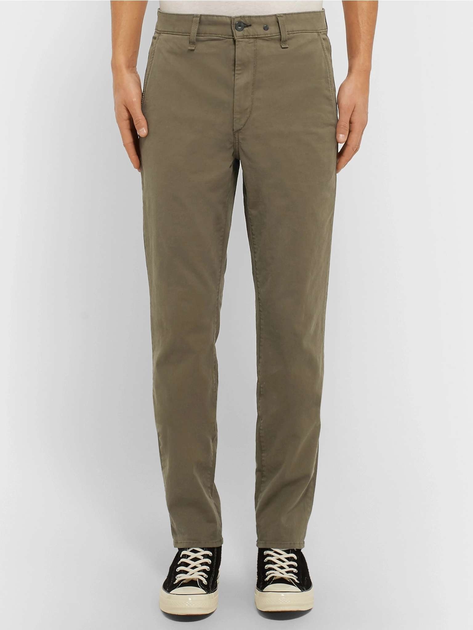 Fit 2 Slim-Fit Garment-Dyed Cotton-Twill Chinos - 4