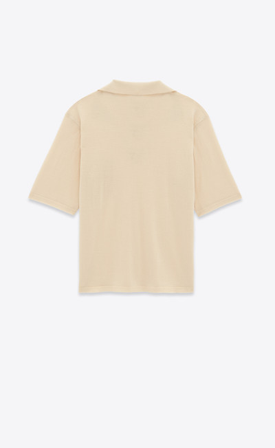 SAINT LAURENT cassandre polo shirt in wool outlook