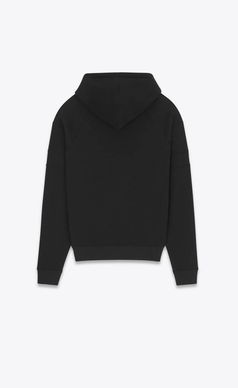 SAINT LAURENT laced raglan hoodie outlook