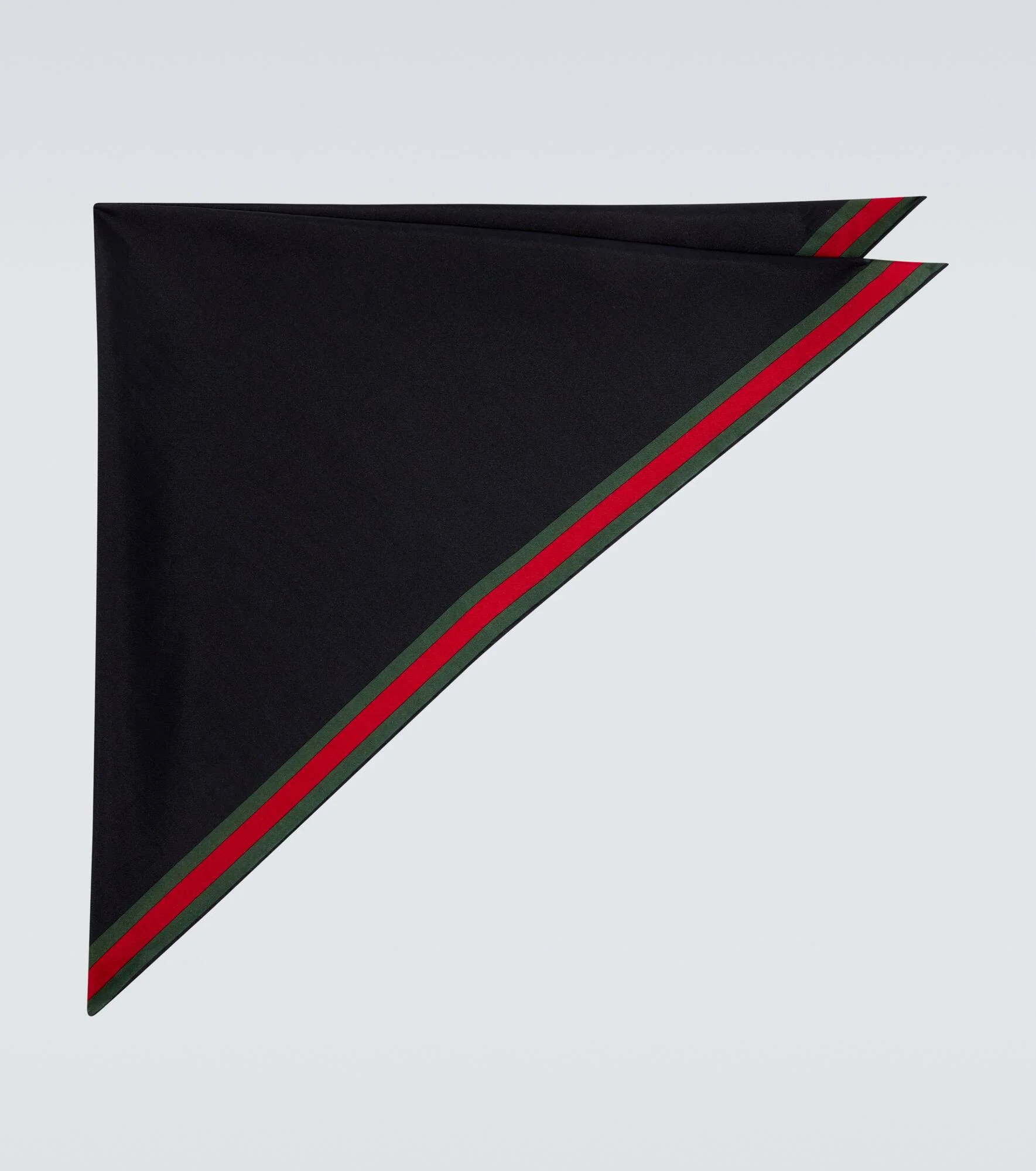 Web Stripe cotton and silk scarf - 1