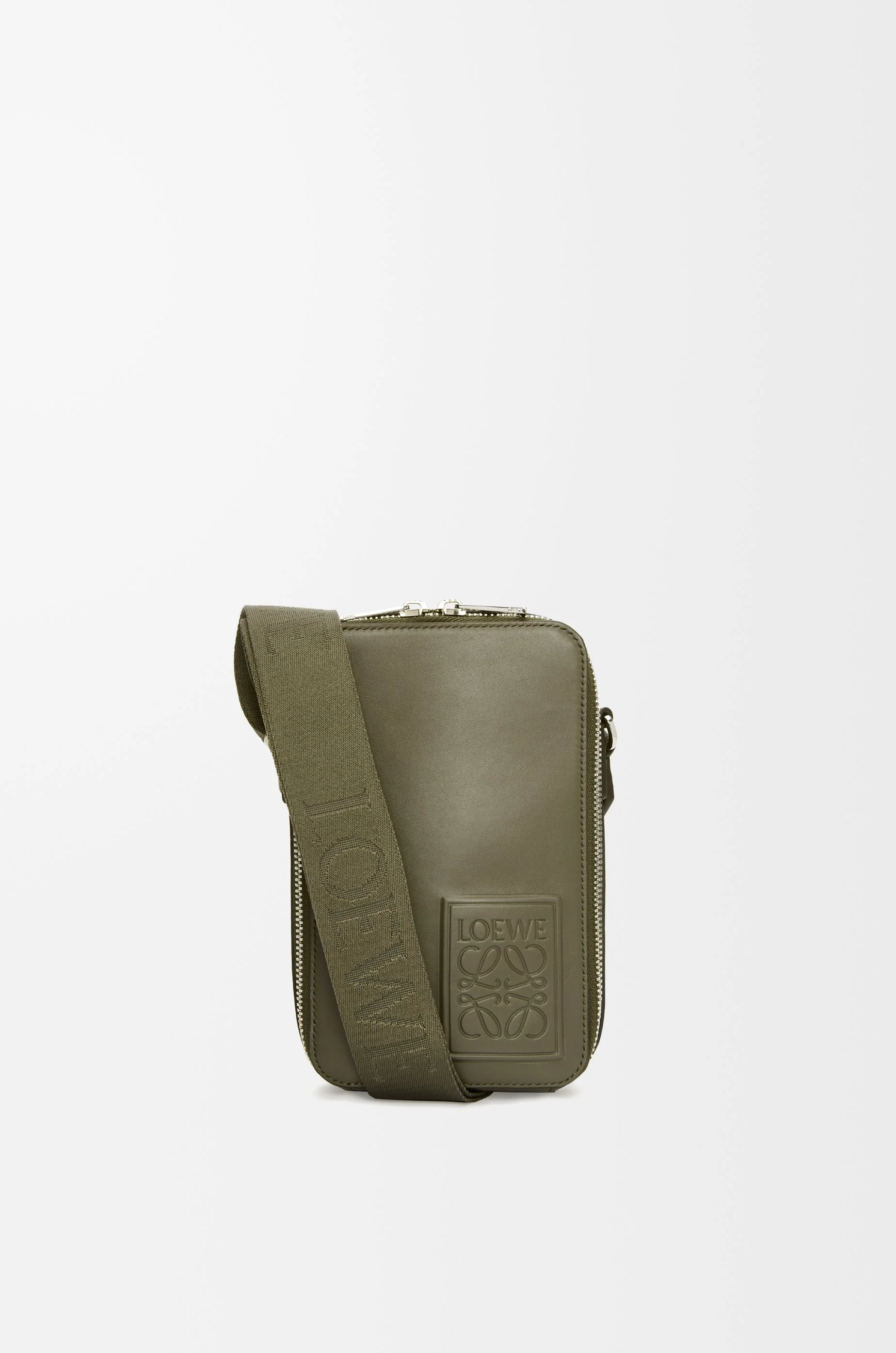 Vertical Crossbody Pocket in satin calfskin - 1