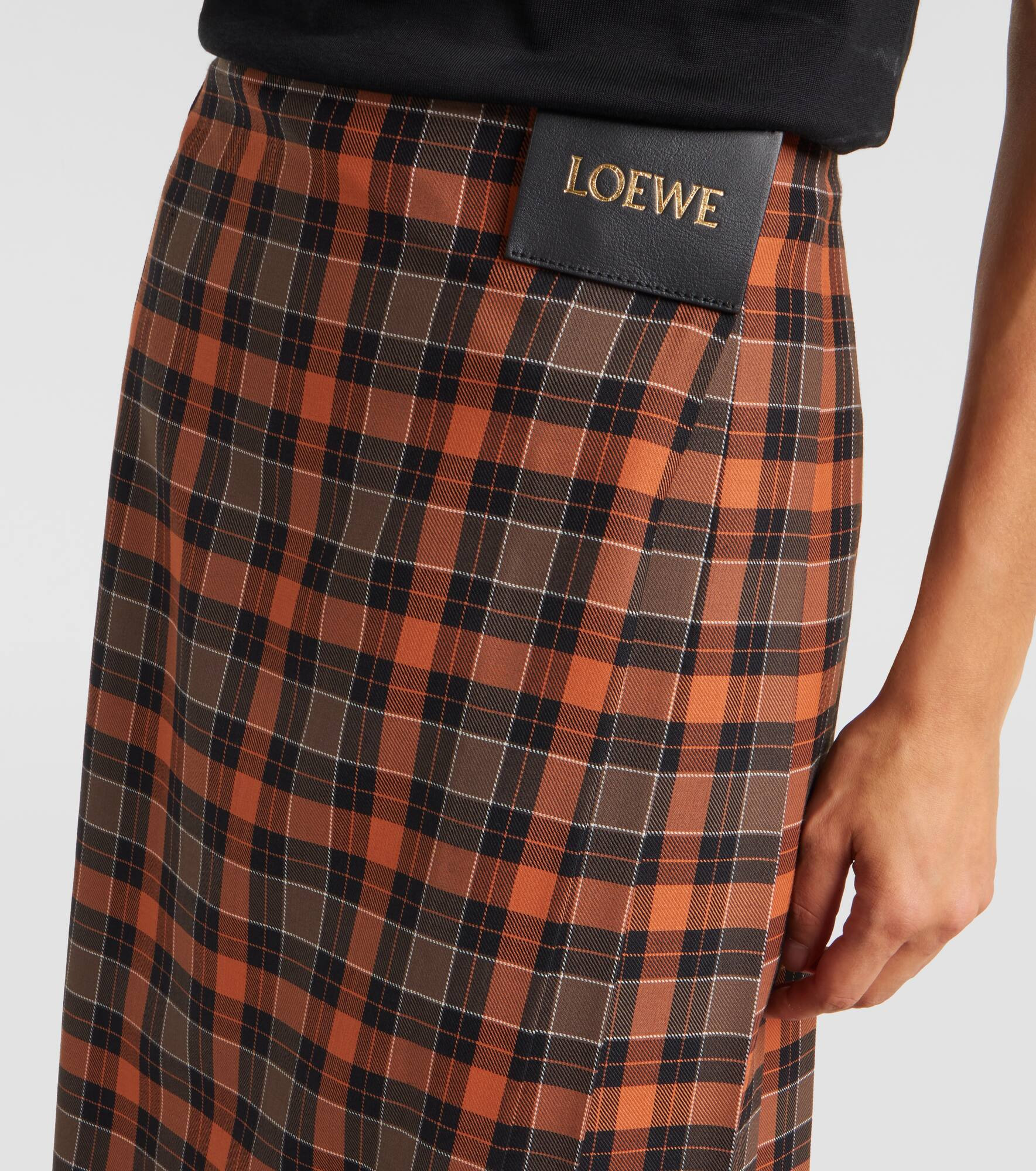 Plaid wrap skirt - 4