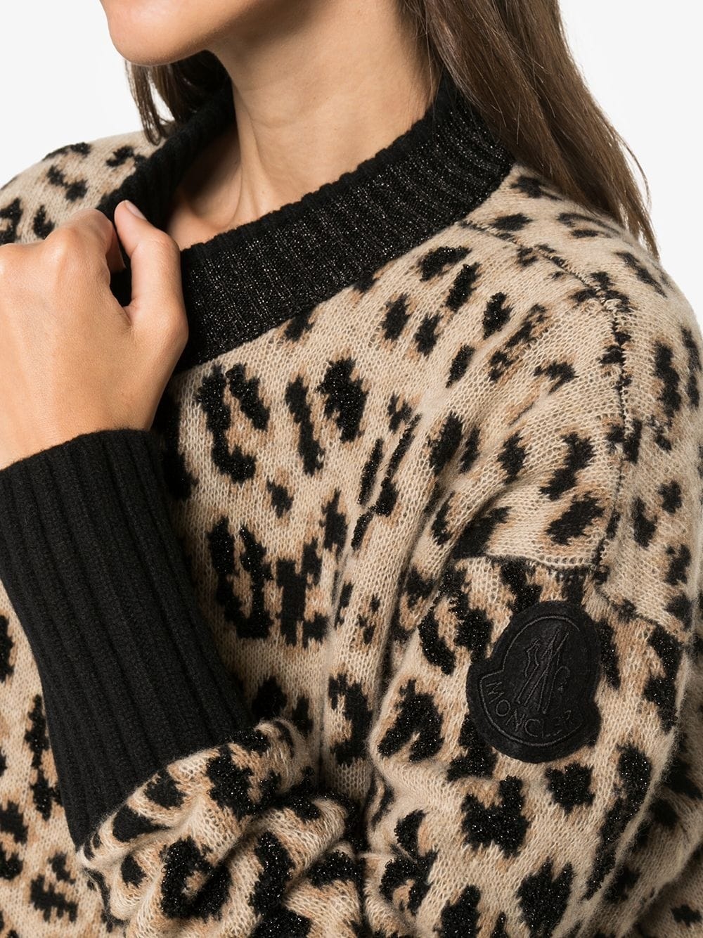 leopard-print knitted jumper - 5