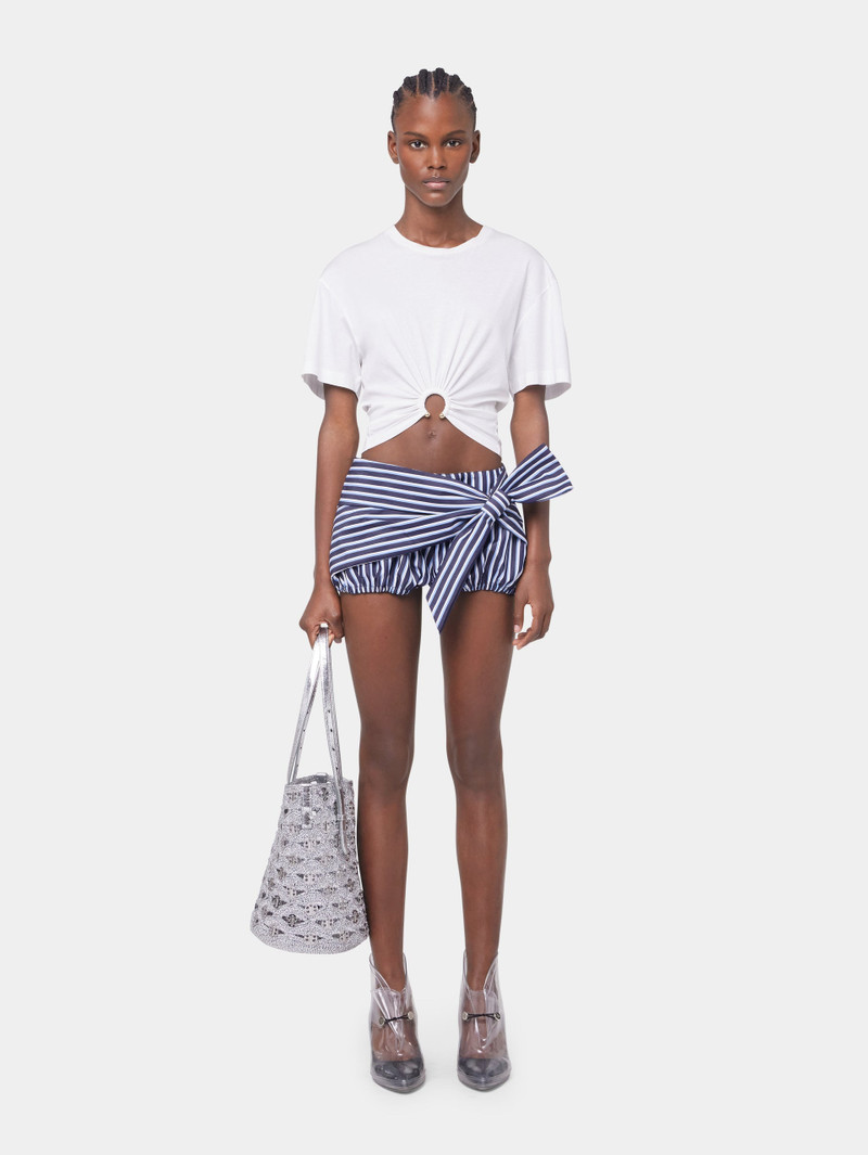 rabanne SILVER TOTE BAG IN LUREX RAFFIA outlook