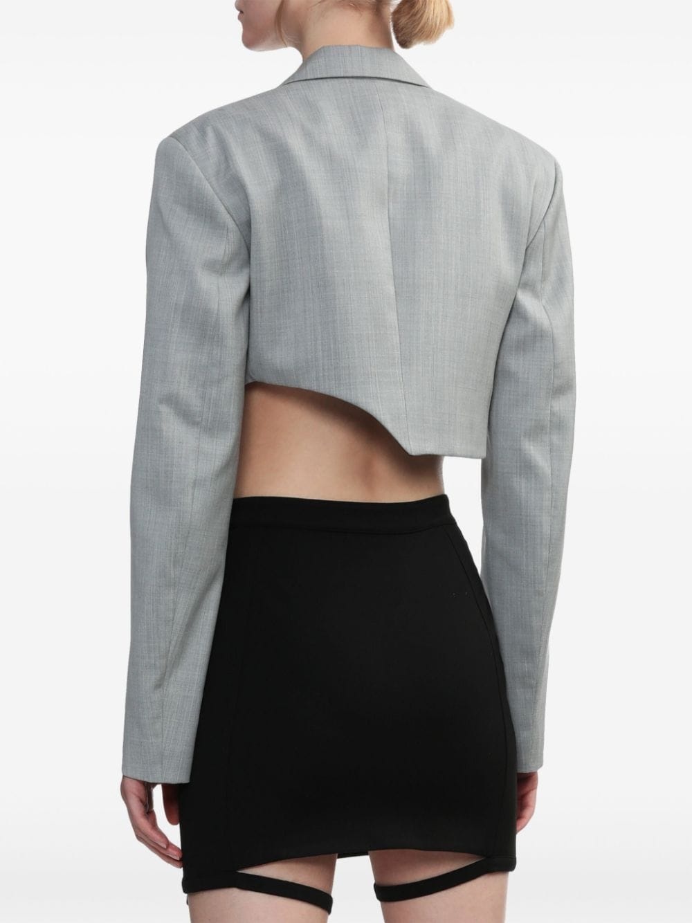 asymmetric virgin-wool blazer - 4