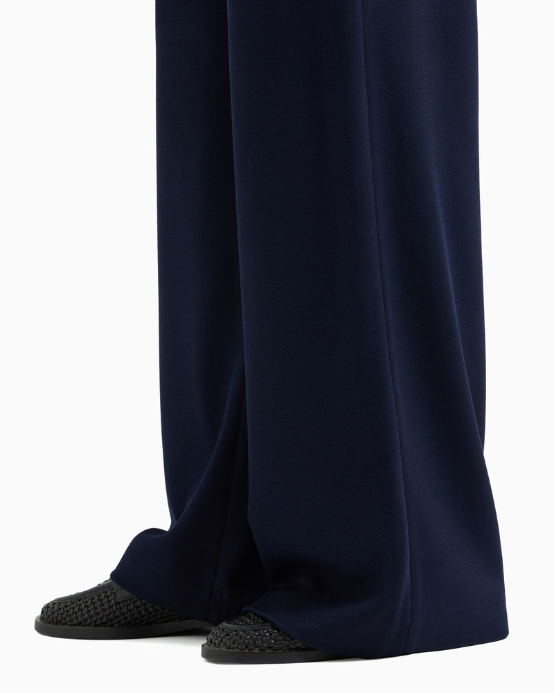 ICON COMPACT PIQUÉ PALAZZO TROUSERS 5