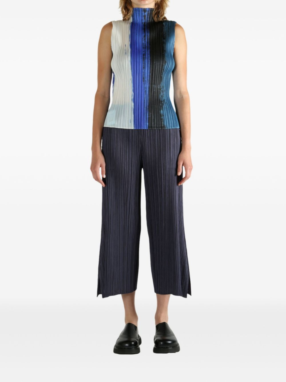 paint-effect pleated top - 2