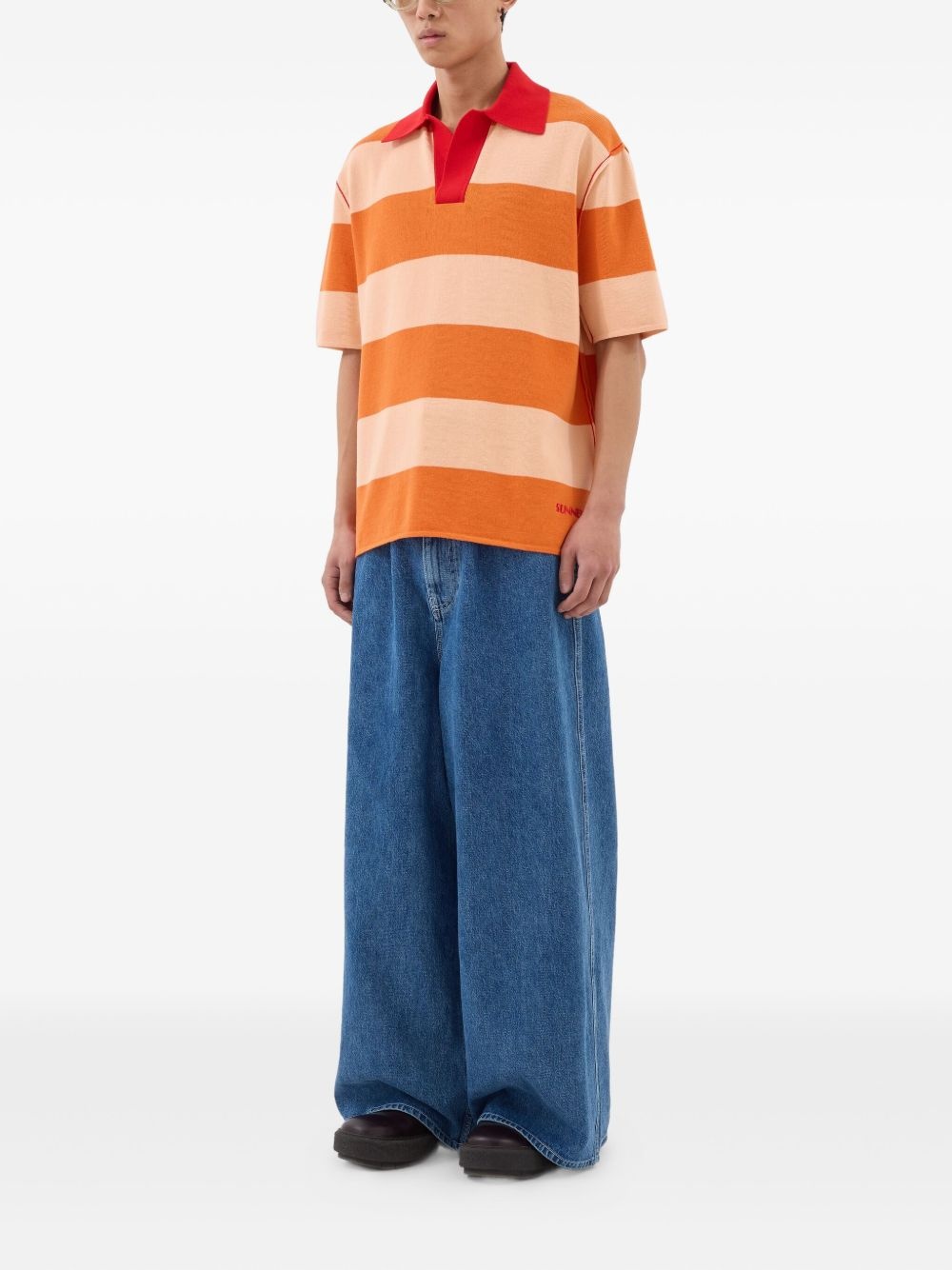 striped short-sleeve polo shirt - 2