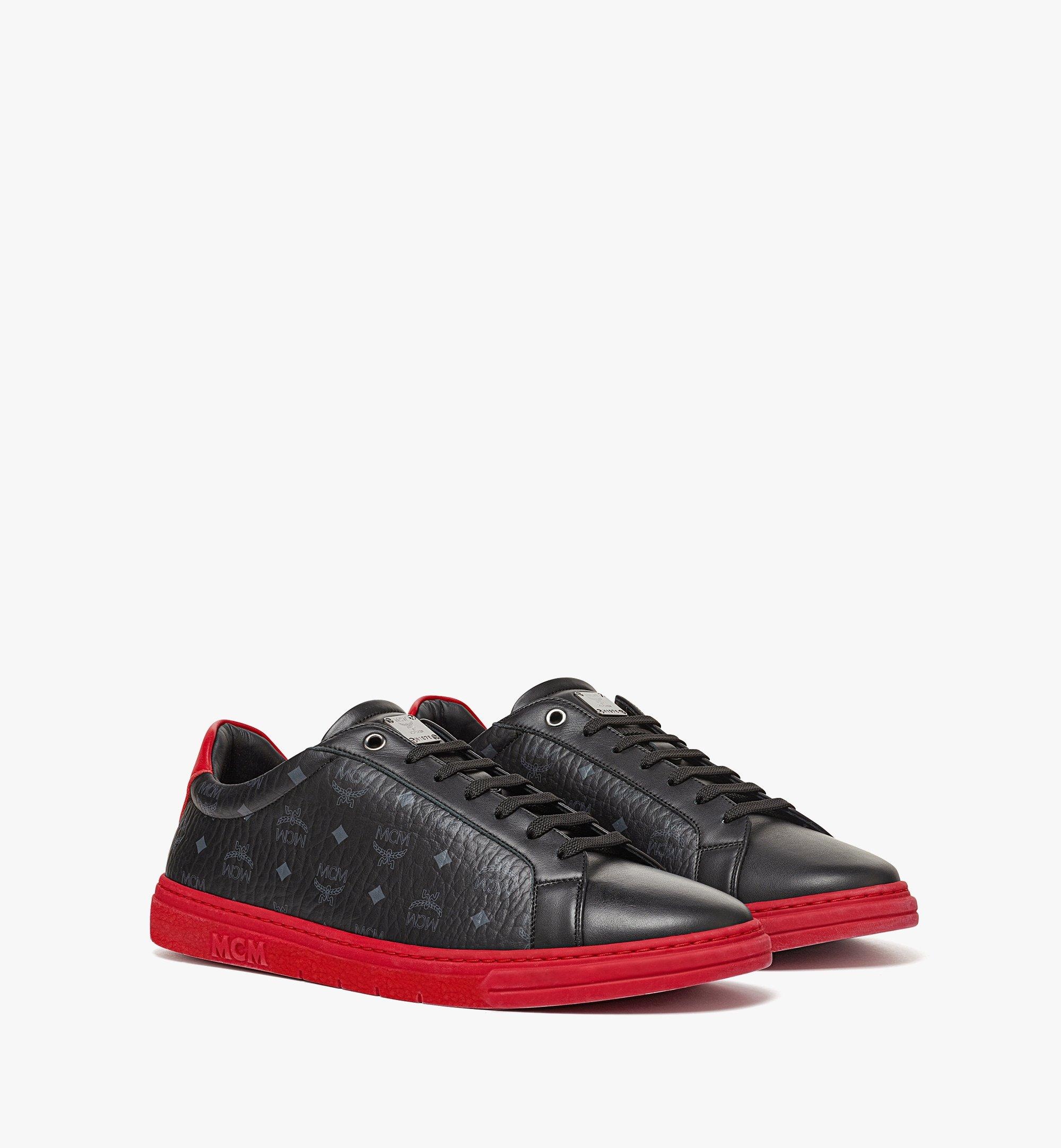 Red mcm sneakers clearance