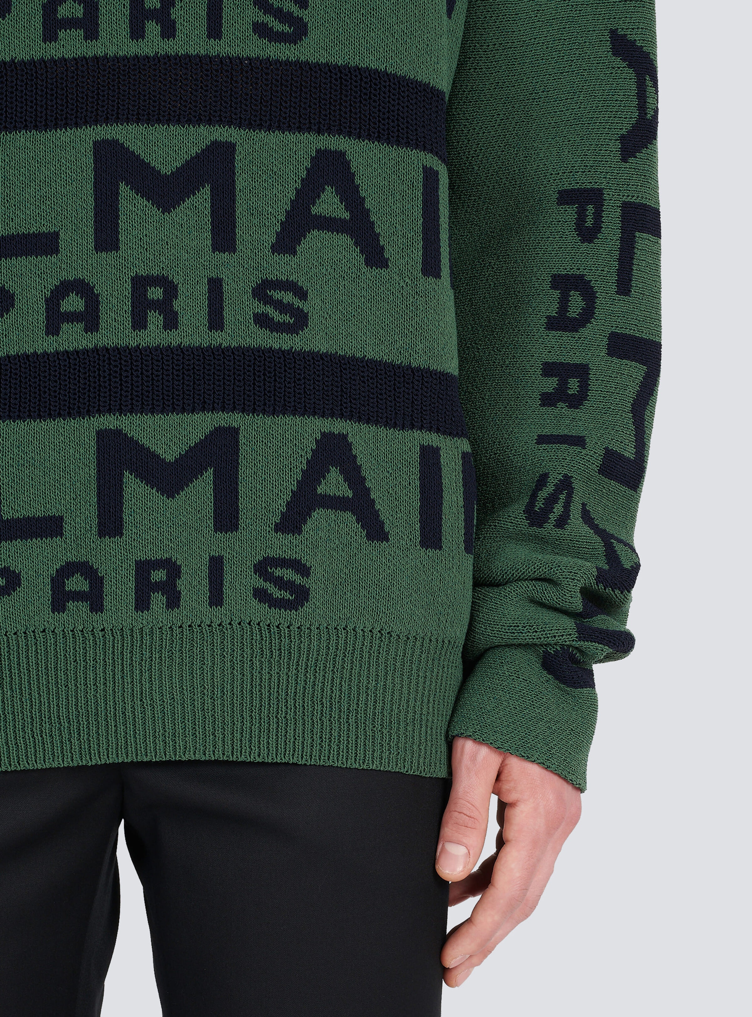 Sweater embroidered with Balmain Paris logo - 8